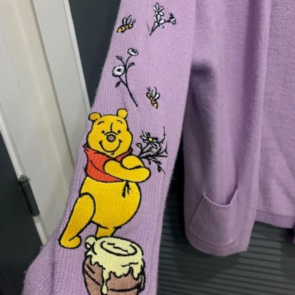 Winnie the Pooh Cardigan oversized embroidered hunny pot - Picture 2 of 6